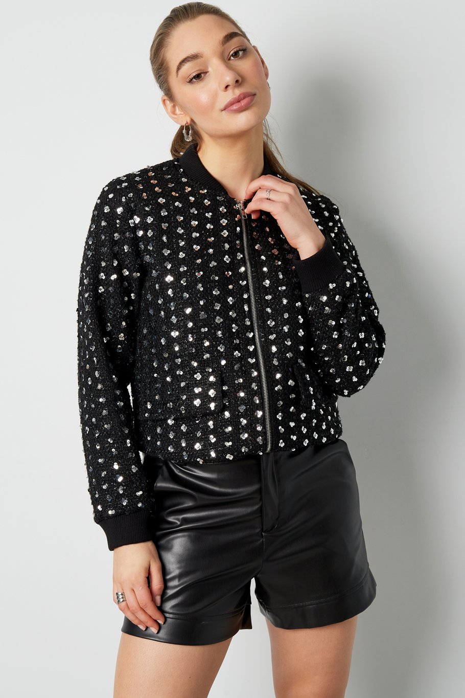 Bomber jacket sparkly day - Black Picture9